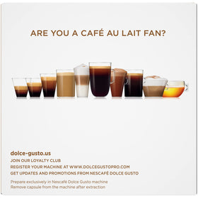 Nescafé Dolce Gusto Café Au milk pour creating a creamy cafe au lait.