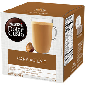 Nescafé Dolce Gusto Café Au packaging showing 36 capsules for convenience.