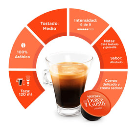 NESCAFÉ Dolce Gusto Lungo fast-brew capsule delivers coffee in under a minute.