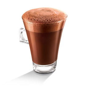 Chococino capsule closeup highlights rich flavor potential for home use.