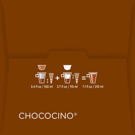 Steam rising from a Chococino cup enhances cozy at-home moments.
