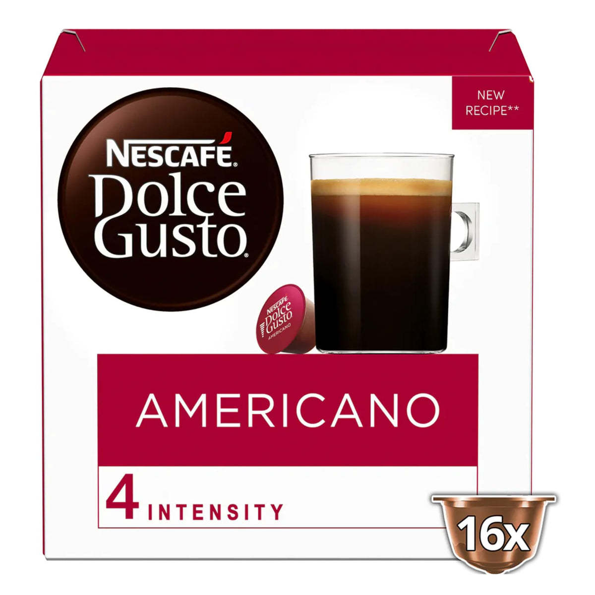 Nescafe Dolce Gusto Americano fruity aroma invites a bright cup.