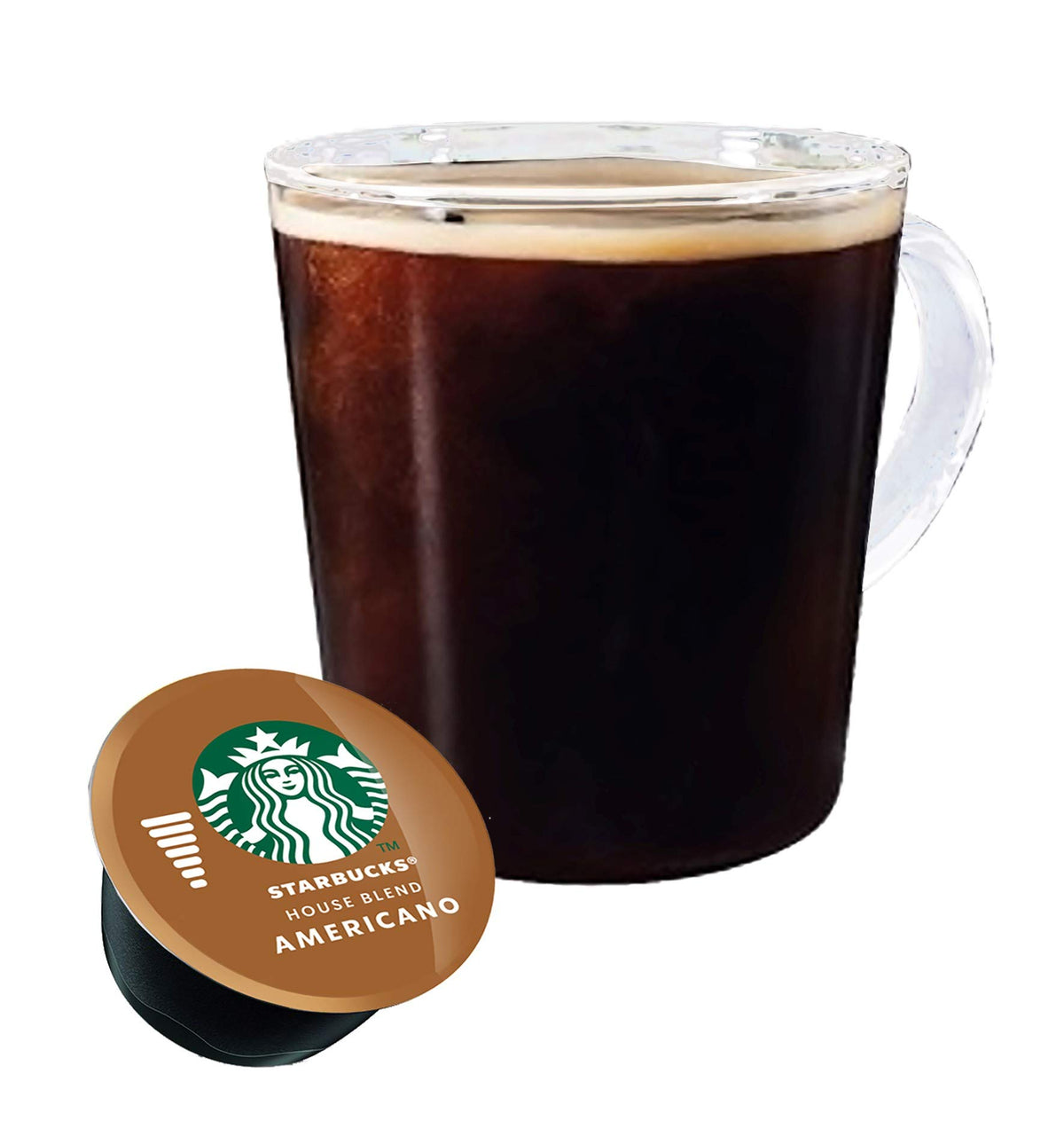 Hermetically sealed capsules preserve aroma for consistent home-brewed Americano with Dolce Gusto.