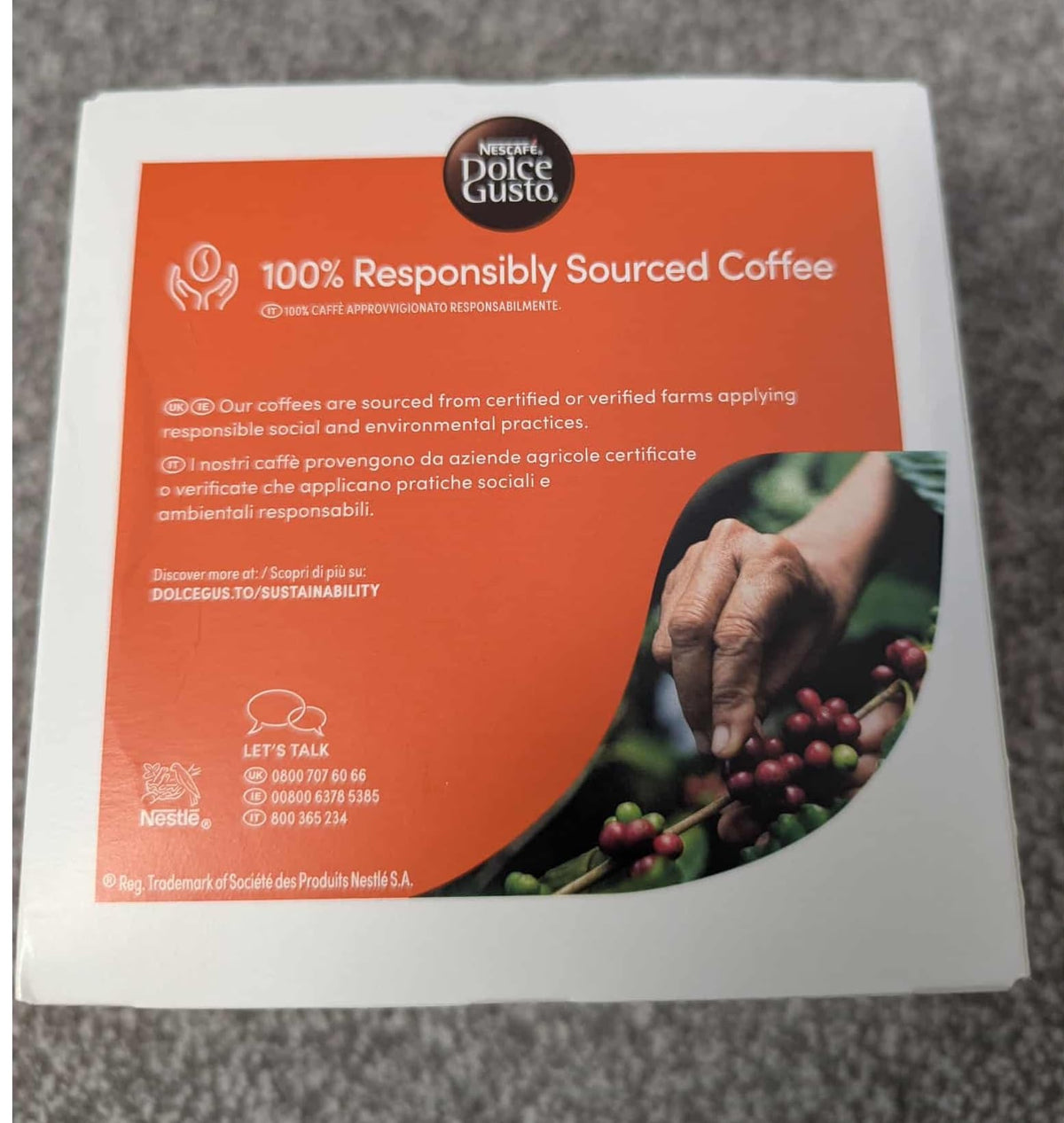 Nescafé Dolce Gusto milk caramel capsule adds creamy sweetness to beverages.