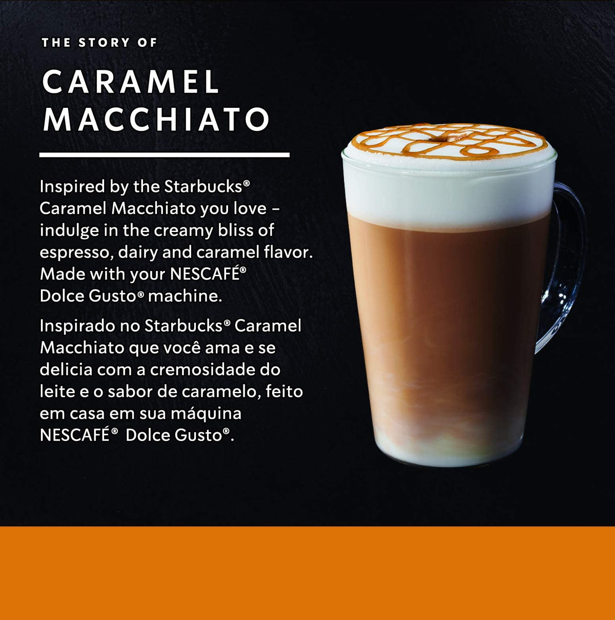 100% Arabica beans highlighted in Starbucks Caramel Macchiato capsules