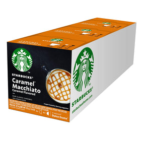 Creamy milk capsule close‑up for silky crema in Starbucks Caramel Macchiato
