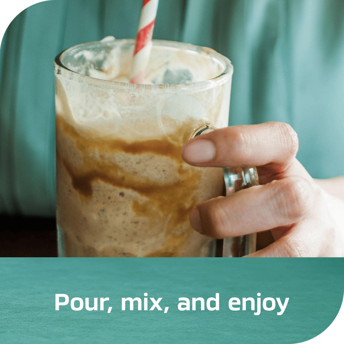 Pouring NESCAFÉ Espresso Concentrate Black into a glass for quick iced coffee.