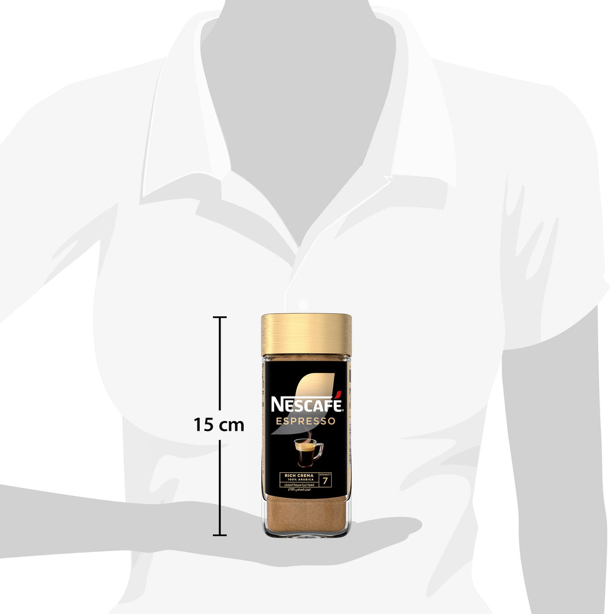 NESCAFÉ Gold Espresso with milk pour creates a creamy coffee moment.