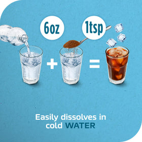 NESCAFÉ Ice Roast dissolving in glass for easy cold brew.