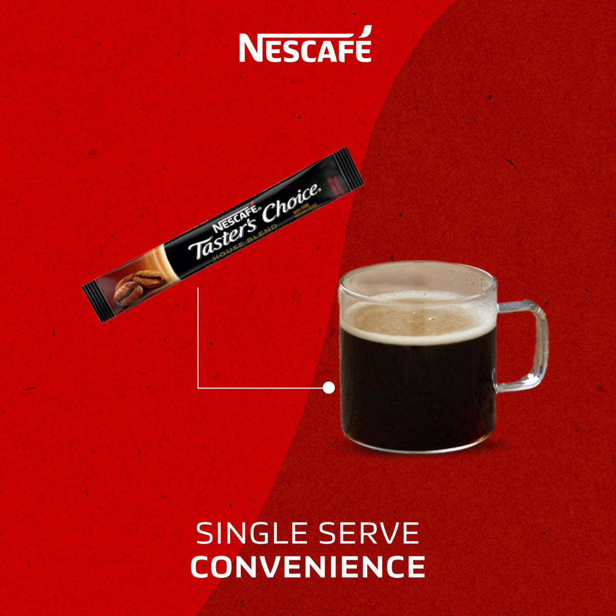 Nescafe instant coffee single-serve cups for travel or work