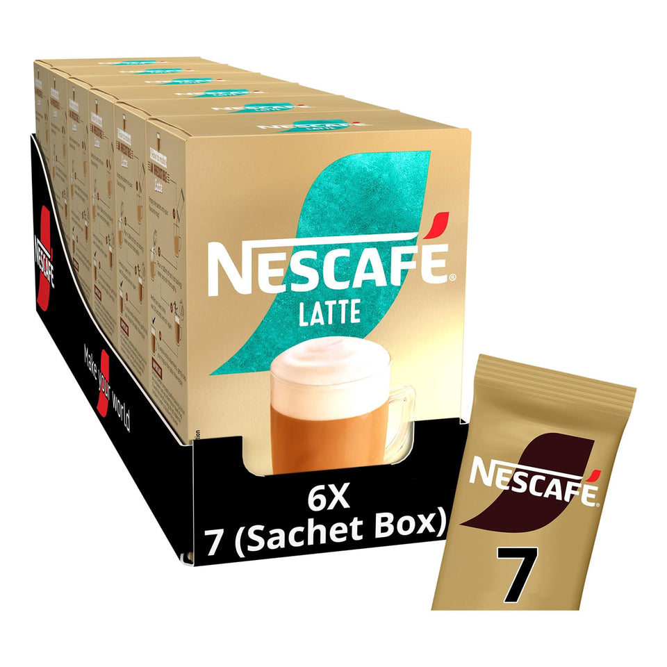 Nescafé Latte sachets six-box bundle for quick café moments at home