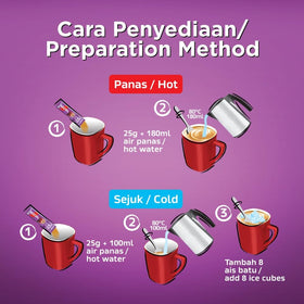 Nescafe mocha latte dissolve quickly with hot water for rich coffee.