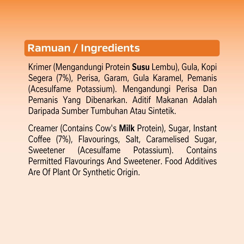 Nescafe Nestle Malaysia imported label emphasizing authentic origin.