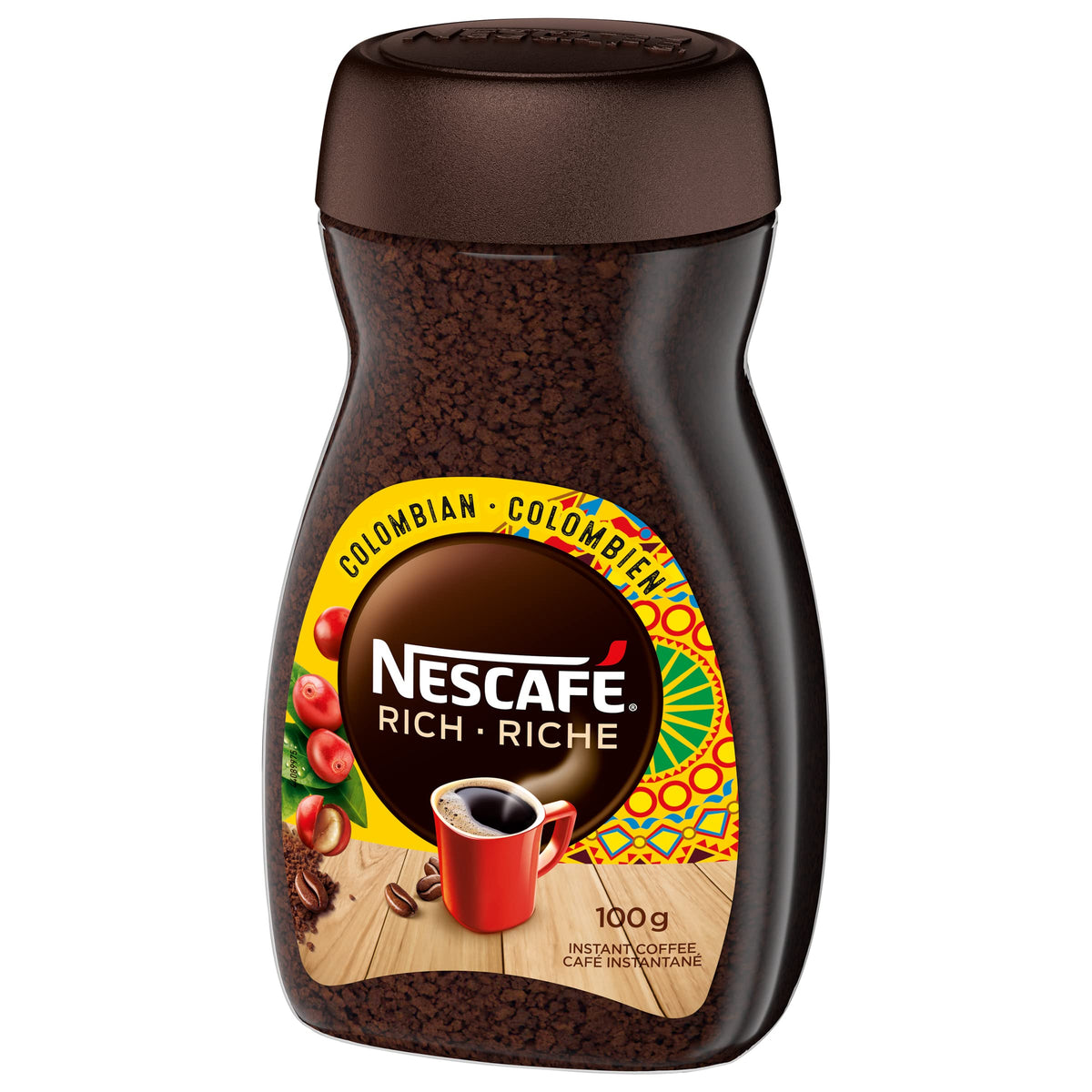 NESCAFE Rich Colombian coffee dissolving in water for a smooth cup quickly