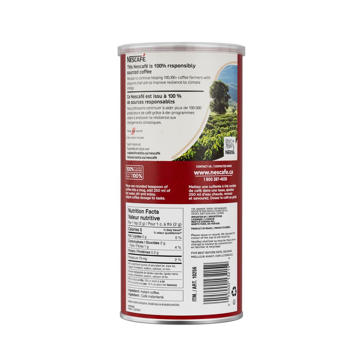 Nescafe Rich tin with no additives emphasizes natural taste.