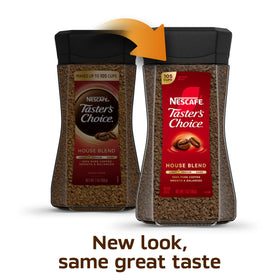 NESCAFÉ Taster's Choice House Blend coffee beans close-up conveys quality