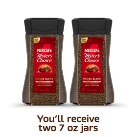 NESCAFÉ Taster's Choice House Blend jar side highlights easy home use