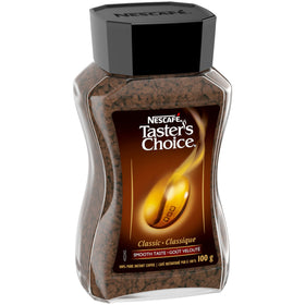 Packaging box of NESCAFÉ Taster's Choice Classic emphasizes convenient, fast coffee preparation.