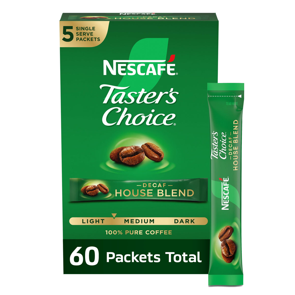 NESCAFÉ Taster's Choice Decaf House Blend cup steaming, smooth coffee moment