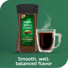 NESCAFÉ Taster's Choice decaf house blend cup steaming – ready in minutes