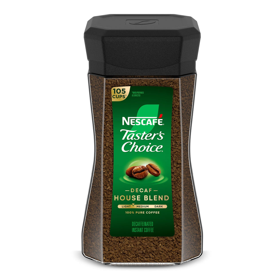 NESCAFÉ Taster's Choice decaf house blend jar 1 – smooth instant coffee for anytime