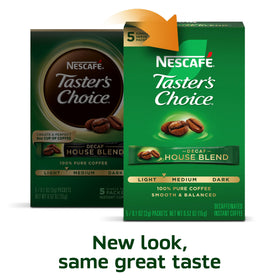 NESCAFÉ Taster's Choice Decaf instant coffee packets ready to mix with hot water