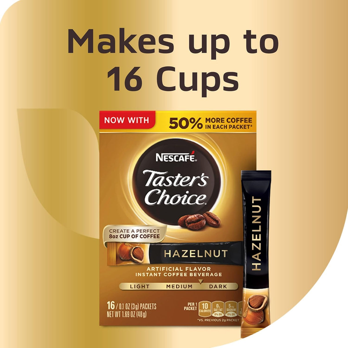 Steaming cup of NESCAFÉ Hazelnut in a cozy kitchen.