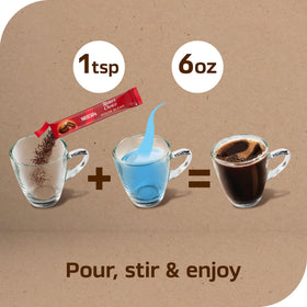 NESCAFÉ Taster's Choice House Blend roasted beans from diverse origins.