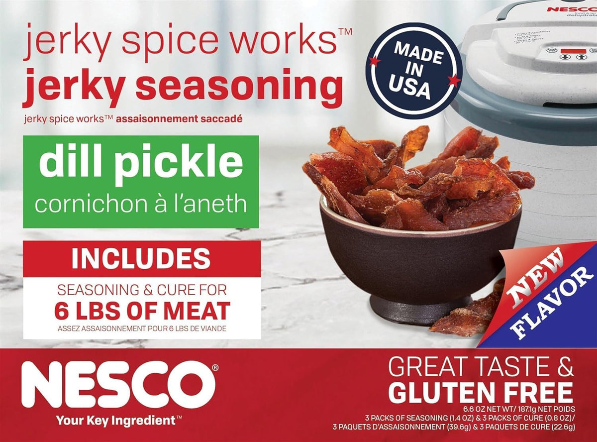 Open Nesco seasoning packs ready for mixing and curing