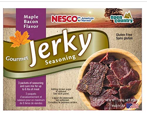 NESCO BJM-6 Maple Bacon Jerky Seasoning Pack for home dehydration and tasty snacks.