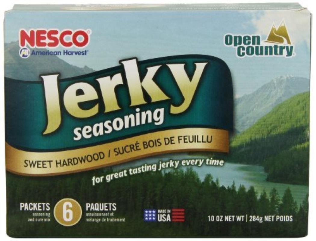 NESCO BJS-6 sweet hardwood jerky kit packaging image for home dehydration and gluten free seasoning