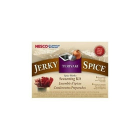 Jerky prepared with Nesco BJT-6 spice on a dehydrator tray.
