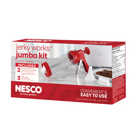 NESCO Jerky Works Jumbo Kit front view for easy homemade jerky preparation