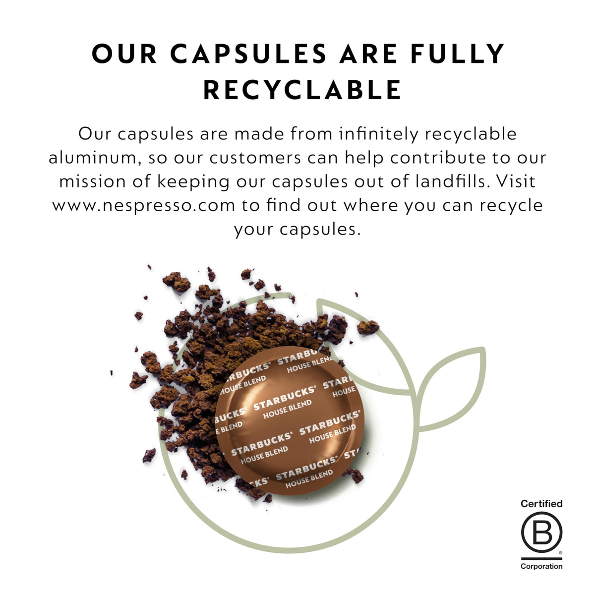 Recycling program for aluminum capsules supporting freshness and sustainability.
