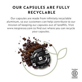 Aluminum capsules are fully recyclable with recycling options