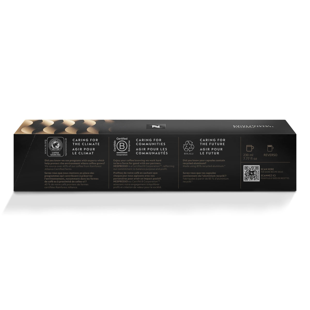 Nespresso Golden Caramel steam above cup hints at a rich aromatic experience.