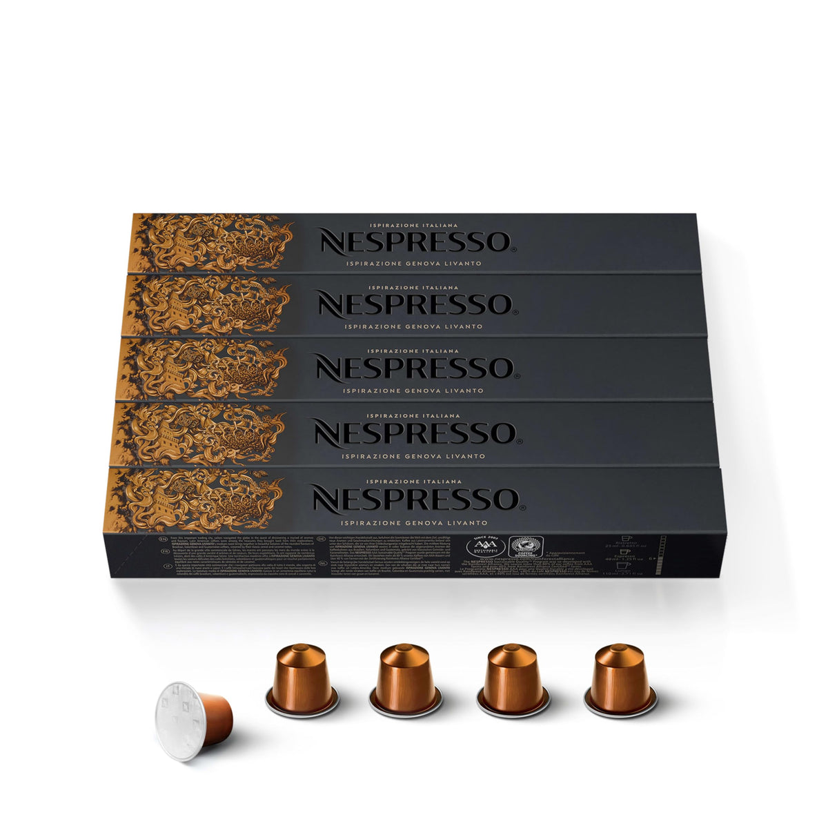 Nespresso Livanto Original Line pack front, balanced espresso option