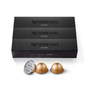 Nespresso Melozio Vertuo capsule crema close-up highlights smooth flavor