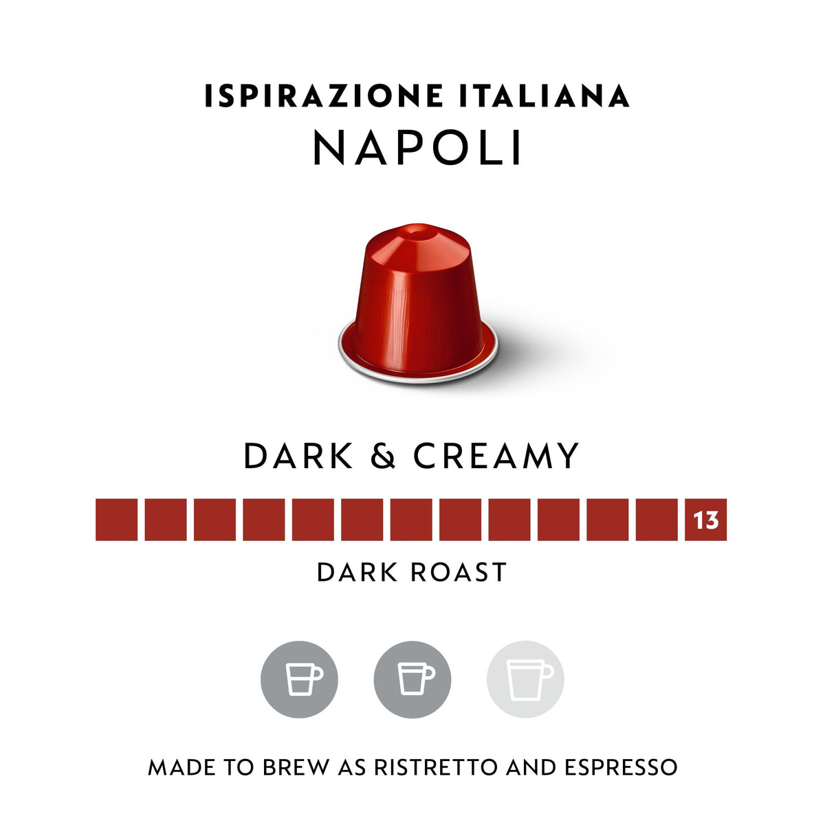 Nespresso Napoli packaging close-up highlighting eco-friendly credentials