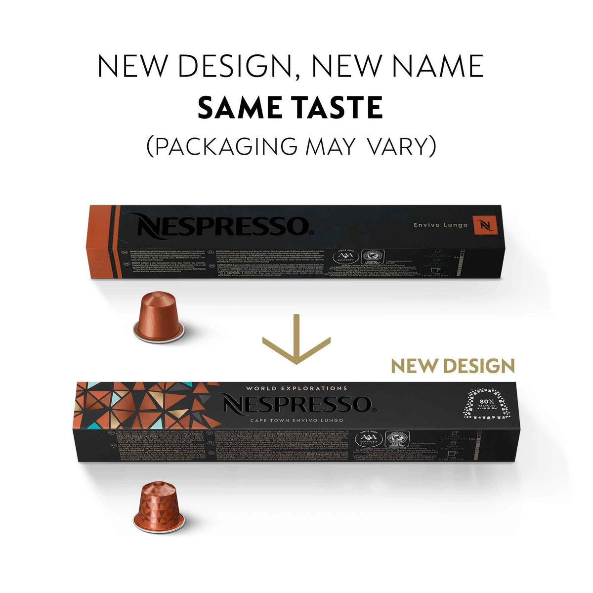 Nespresso Original line collection on shelf highlights Italian coffee heritage.