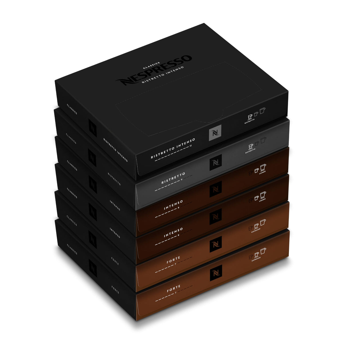 Nespresso Professional Ristretto Intenso 50-capsule box for bold espresso in office settings.