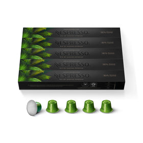 Nespresso Rio de Janeiro Original Line pods in packaging, ready for quick, cafe-style espresso.