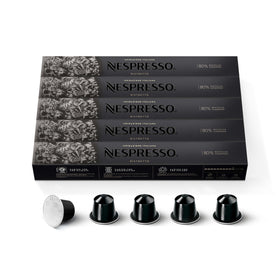 Nespresso Ristretto Decaffeinato capsules pack for convenient decaf espresso.