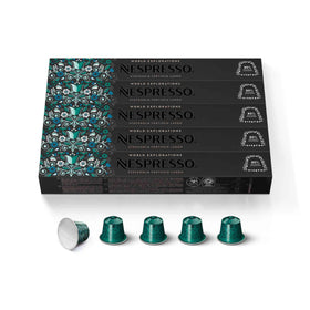 Nespresso Stockholm Lungo 50-count pack for bold coffee.