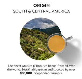 Nespresso Stormio capsule, 7.8oz cup, bold and rich flavor.