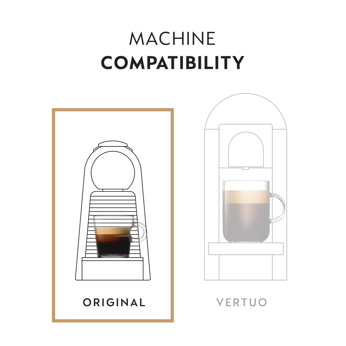 Nespresso Vaniglia box beside a steaming espresso cup