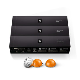Nespresso Vertuo Inizio packshot highlighting the medium roast capsules for a balanced cup.