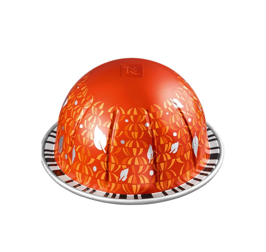 Nespresso VertuoLine Pumpkin Spice Cake pods sleeve for dessert-inspired coffee moments.
