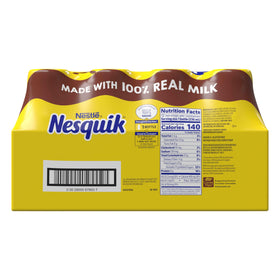 Serving suggestion shows glass with Nesquik and light foam.