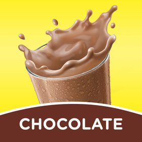 Nesquik chocolate powder canisters on a pantry shelf ready for use